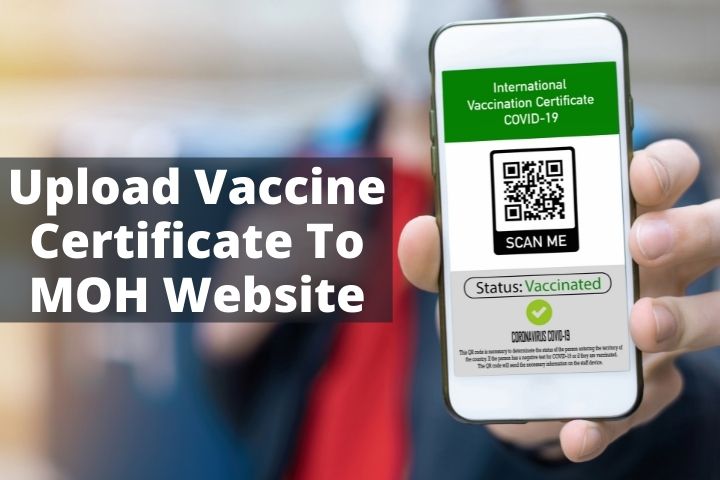 Upload Vaccine Certificate To MOH Website