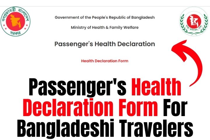 Passenger's Health Declaration Form For Bangladeshi Travelers